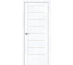 Дверь межкомнатная из эко шпона «Браво-22» Snow Art остекление Magic Fog