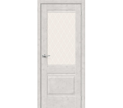 Дверь межкомнатная из эко шпона «Прима-3» Look Art остекление White Сrystal