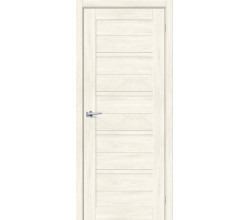 Дверь межкомнатная из эко шпона «Браво-28» Nordic Oak остекление Magic Fog