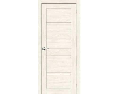 Дверь межкомнатная из эко шпона «Браво-28» Nordic Oak остекление Magic Fog