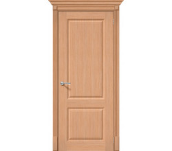 Дверь межкомнатная шпонированная «Статус-12» Дуб Ф-01 (Шпон файн-лайн) глухая
