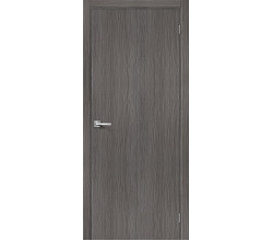Дверь межкомнатная из эко шпона «Браво-0» Grey Melinga глухая