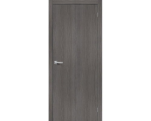 Дверь межкомнатная из эко шпона «Браво-0» Grey Melinga глухая