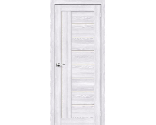 Дверь межкомнатная из эко шпона «Браво-29» Riviera Ice остекление Magic Fog