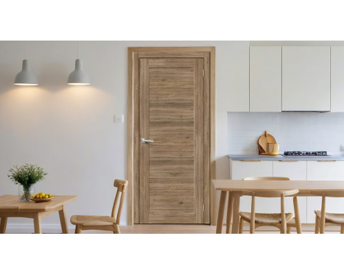 Дверь межкомнатная из эко шпона «Браво-21» Original Oak глухая