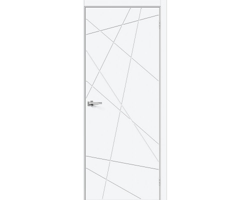 Дверь межкомнатная «Граффити-5.Д.П» White Silk глухая