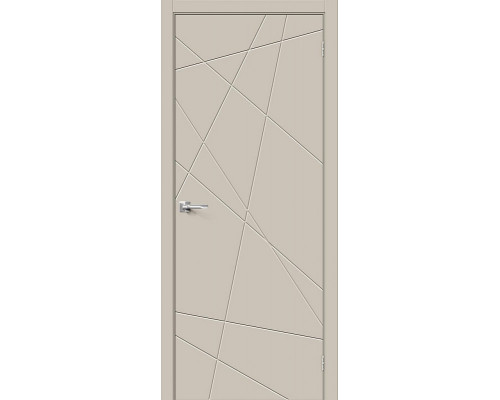 Дверь межкомнатная крашенная «Граффити-5» Creamy (Эмаль) глухая