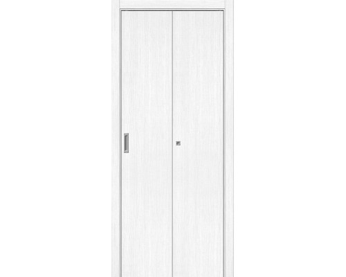 Дверь межкомнатная из эко шпона «Браво-0» Snow Melinga глухая
