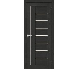 Дверь межкомнатная из эко шпона «Браво-29» Stormy Wood остекление Magic Fog