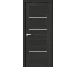 Дверь межкомнатная из эко шпона «Браво-28» Stormy Wood остекление Magic Fog