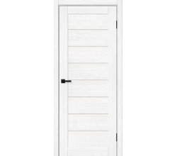 Дверь межкомнатная из эко шпона «Браво-22» Snow Melinga остекление Magic Fog