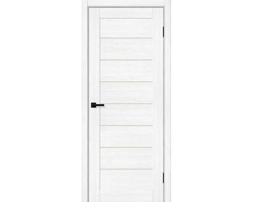 Дверь межкомнатная из эко шпона «Браво-22» Snow Melinga остекление Magic Fog