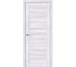 Дверь межкомнатная из эко шпона «Браво-28» Riviera Ice остекление Magic Fog