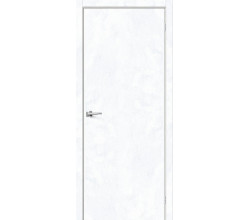 Дверь межкомнатная из эко шпона «Браво-0» Snow Art глухая