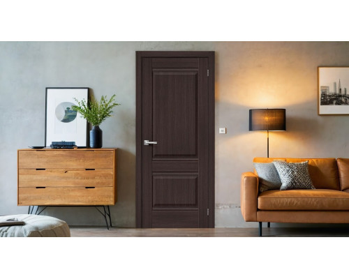 Дверь межкомнатная из эко шпона «Прима-2» Wenge Melinga глухая