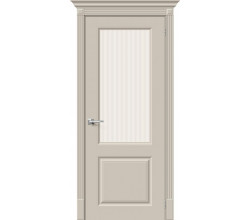 Дверь межкомнатная крашенная «Скинни-13» Creamy (Эмаль) остекление Magic Moru
