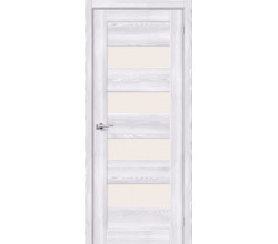 Дверь межкомнатная из эко шпона «Браво-23» Riviera Ice остекление Magic Fog