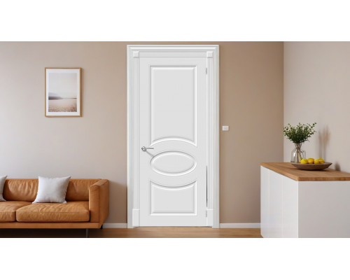 Дверь межкомнатная крашенная «Скинни-20» Whitey (Эмаль) глухая