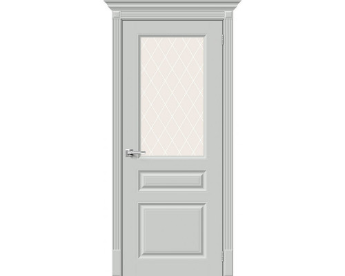 Дверь межкомнатная крашенная «Скинни-15.1» Grace (Эмаль) остекление художественное
