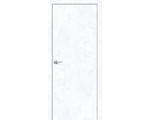 Дверь межкомнатная из эко шпона «Браво-0» Snow Art глухая