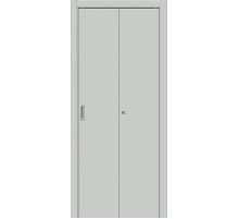 Дверь межкомнатная складная «Браво-0.П» Grey Silk глухая