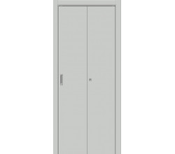 Дверь межкомнатная складная «Браво-0.П» Grey Silk глухая