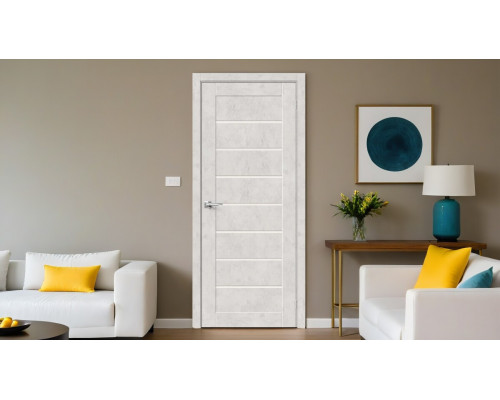 Дверь межкомнатная из эко шпона «Браво-22» Look Art остекление Magic Fog