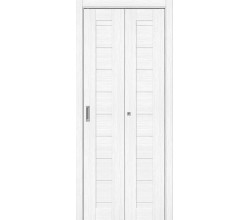 Дверь межкомнатная из эко шпона «Браво-21» Snow Melinga глухая