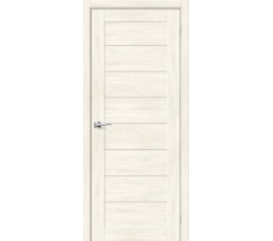 Дверь межкомнатная из эко шпона «Браво-22» Nordic Oak остекление Magic Fog