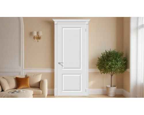 Дверь межкомнатная крашенная «Скинни-12» Whitey (Эмаль) глухая