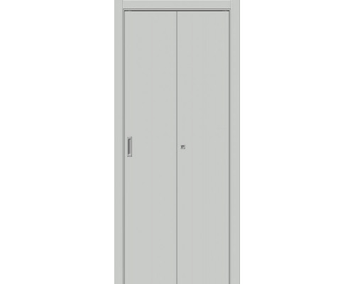 Дверь межкомнатная складная «Браво-0.П» Grey Silk глухая