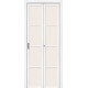 Дверь межкомнатная из эко шпона складная «Твигги-11.3» Snow Melinga остекление Magic Fog