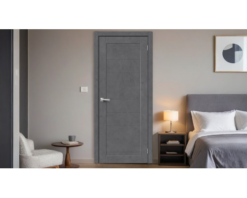 Дверь межкомнатная из эко шпона «Браво-21» Slate Art глухая