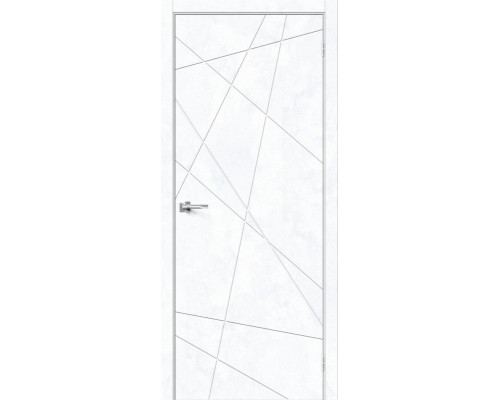 Дверь межкомнатная из эко шпона «Граффити-5» Snow Art глухая
