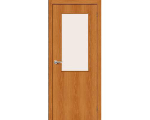 Ламинированная межкомнатная дверь «Гост-7» Л-12 (МиланОрех) остекление Magic Fog