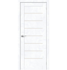 Дверь межкомнатная из эко шпона «Браво-22» Snow Art остекление Magic Fog