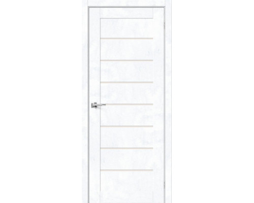 Дверь межкомнатная из эко шпона «Браво-22» Snow Art остекление Magic Fog