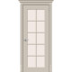 Дверь межкомнатная крашенная «Скинни-11.1» Creamy (Эмаль) остекление Magic Fog