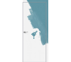 Дверь межкомнатная Инвизибл Al Грунт, кромка-алюминий