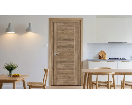 Дверь межкомнатная из эко шпона «Браво-21» Original Oak глухая