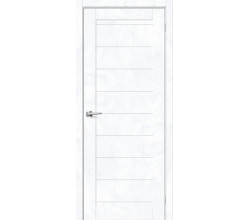 Дверь межкомнатная из эко шпона «Браво-21» Snow Art глухая