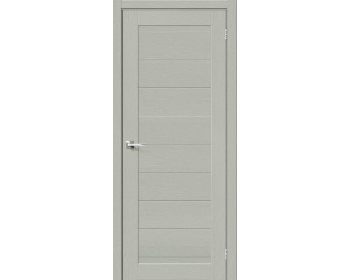 Дверь межкомнатная из эко шпона «Браво-21» Grey Wood глухая