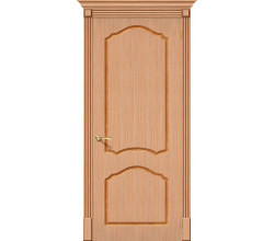 Дверь межкомнатная шпонированная «Каролина» Дуб Ф-05 (Шпон файн-лайн) глухая