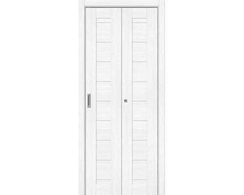 Дверь межкомнатная из эко шпона «Браво-21» Snow Melinga глухая