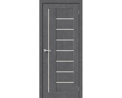 Дверь межкомнатная из эко шпона «Браво-29» Slate Art остекление Magic Fog