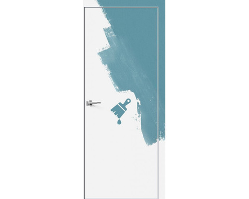 Дверь межкомнатная Инвизибл Инсайд Al Грунт, кромка-алюминий