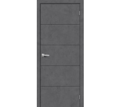 Дверь межкомнатная из эко шпона «Граффити-1» Slate Art глухая