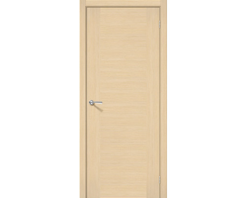 Дверь межкомнатная шпонированная «Рондо» Беленый дуб (Шпон файн-лайн) глухая