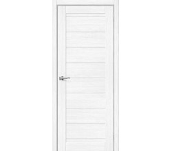 Дверь межкомнатная из эко шпона «Браво-21» Snow Melinga глухая