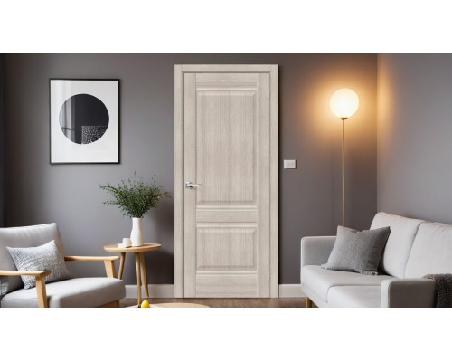 Дверь межкомнатная из эко шпона «Прима-2» Cappuccino Melinga глухая